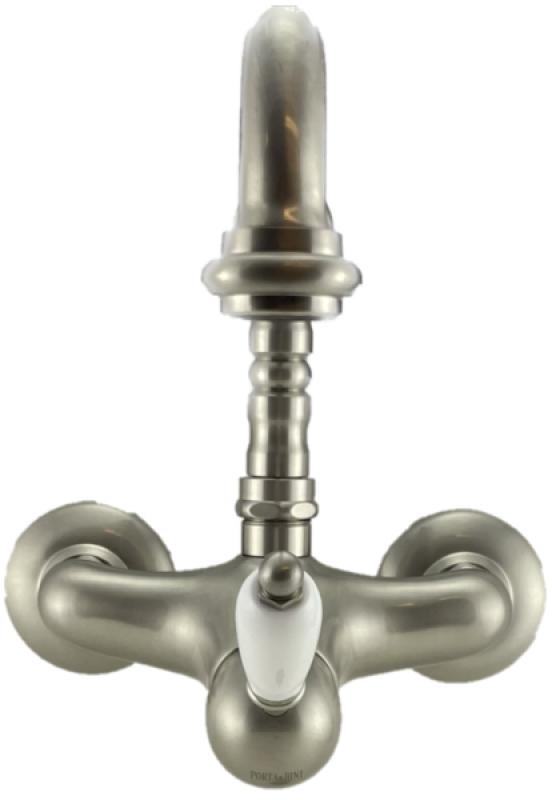 Grifo de pared monomando de superficie PB nostalgic blanco acero inoxidable