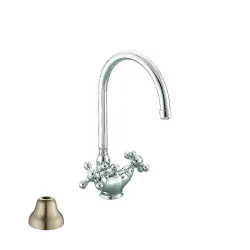 Mezclador de Lavabo Cisal Arcana Ceramic nostalgic acero inoxidable AC0005202A