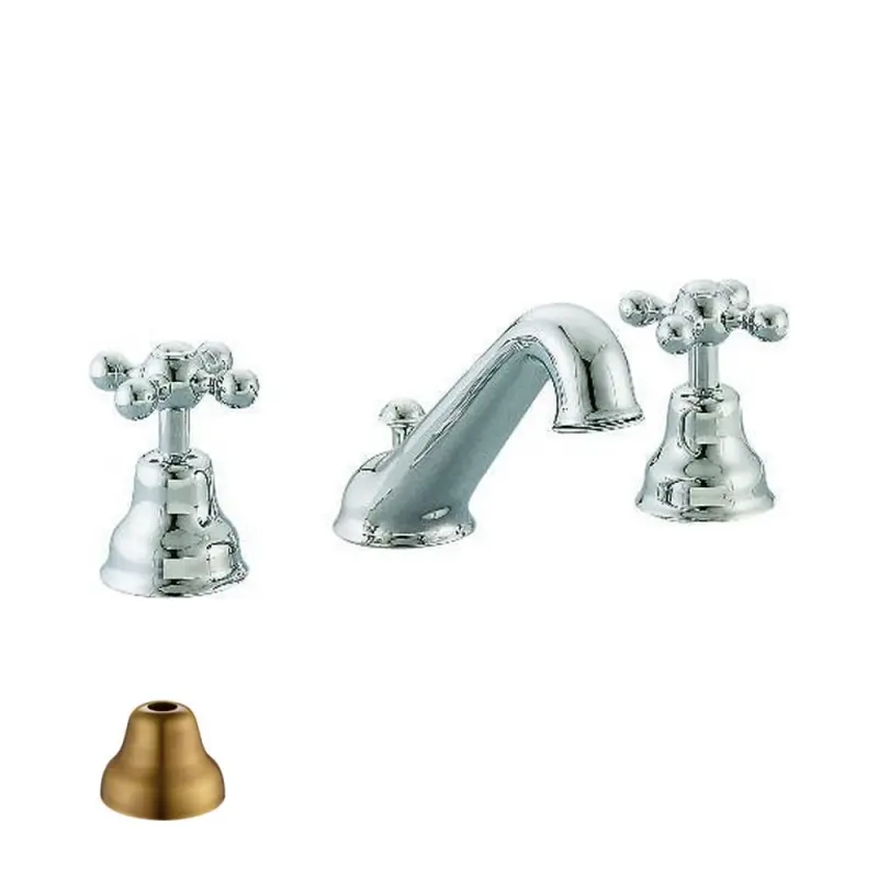 Mezclador Cisal Arcana para lavabo cerámico de 3 orificios color Bronce AC00102027
