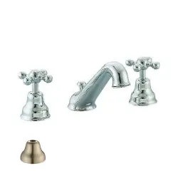 Mezclador de lavabo Cisal Arcana Ceramic 3 orificios acero inoxidable AC0010202A