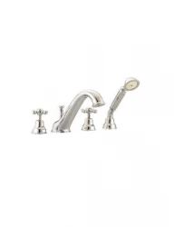 Mezclador de baño Cisal Arcana Ceramic de 4 orificios para montaje en el borde de la bañera bronce AC000260