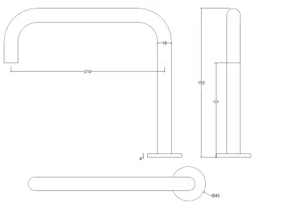 Waterevolution Flow 2-hole sink faucet Gun Metal T112HGME