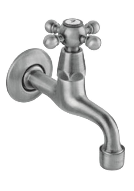 Grifo PB Classic mural con pomo de estrella agua fría negro mate 1208952981