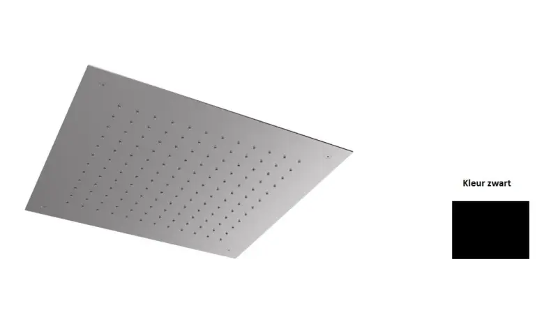 Ducha efecto lluvia SB Square 316 empotrada 38x38cm negro mate 1208952989