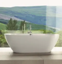 Grifo Waterevolution Flow de pie para bañera independiente con teleducha color cromado T13301