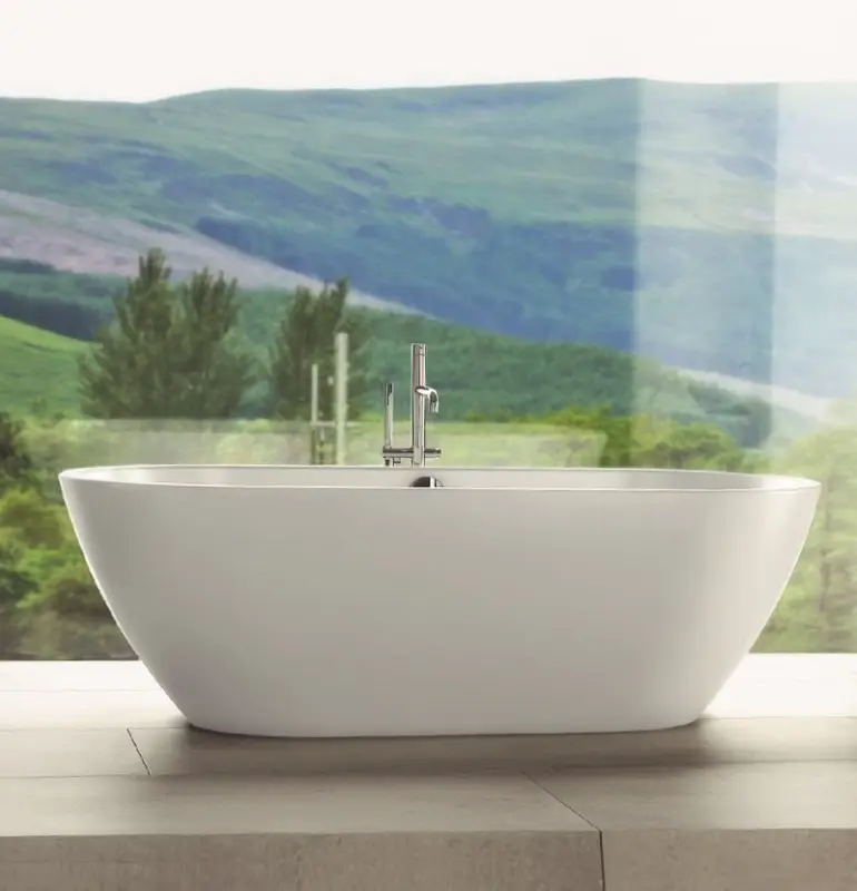 Waterevolution Flow grifo de bañera independiente con ducha de mano cromada T13301