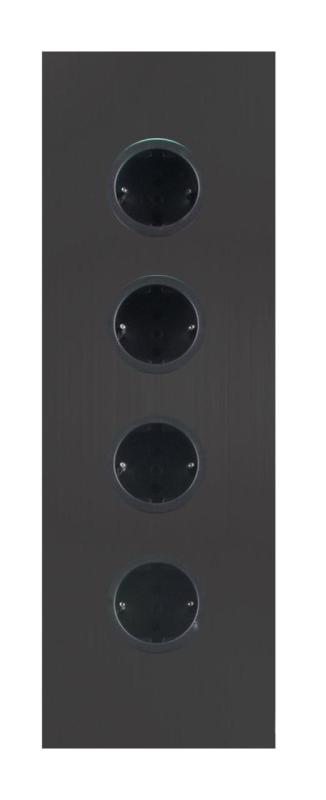 Indux Corner Columna de energía con 4 enchufes con toma de tierra, color negro 1208953219