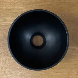 Lavabo pequeño Solid S de Solid Surface, redondo, 20 x 20 x 11 cm, negro mate, 1208953268