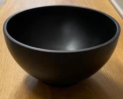 Lavabo pequeño Solid S de Solid Surface, redondo, 20 x 20 x 11 cm, negro mate, 1208953268