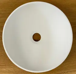Lavabo pequeño Solid S de Solid Surface, redondo, 30 x 30 x 11 cm, blanco mate, 1208953273