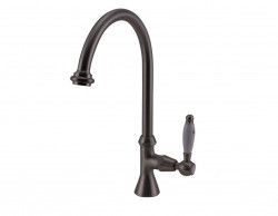 Grifo de lavabo PB Classic con palanca blanca agua fría con caño alto redondo acero inoxidable 1208953279