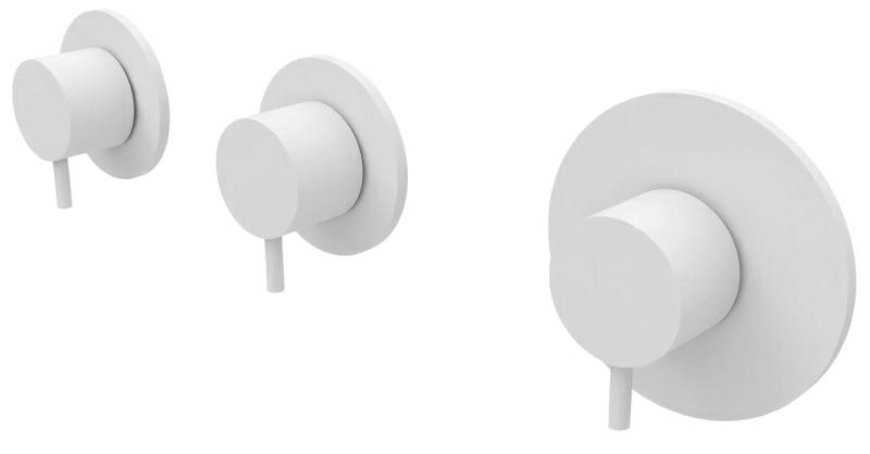 Termostato Waterevolution Flow de ducha empotrado con 2 válvulas de cierre blanco mate