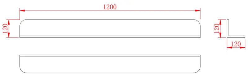 Solid-S Planchet Cesta de ducha de superficie sólida, color blanco mate, 120 x 12 cm, con fijación oculta 1208953449