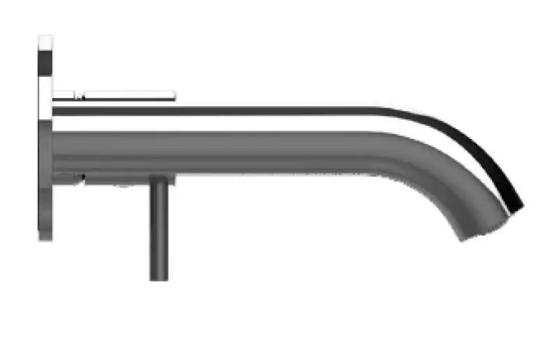 Grifo mezclador de lavabo SB Round empotrado negro mate - 132mm