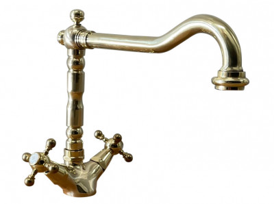Nostalgic kitchen tap V1910 Brass Nature tap discoloured aged 1208953525