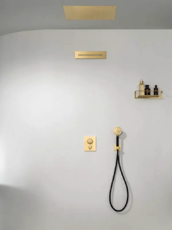 Caño de bañera SB Waterfall empotrado PVD dorado 1208953545