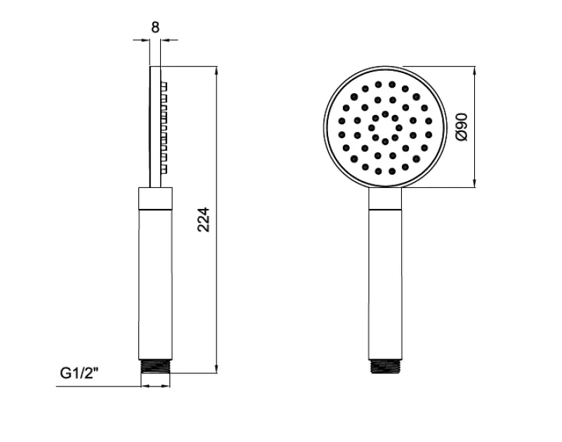 Conjunto de teleducha SB Rubinetterie Universale con flexo y soporte de suspensión latón satinado PVD dorado 1208953551