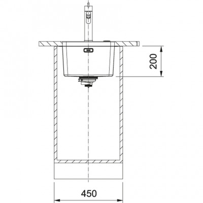 Franke Mythos MYX 110.34 rvs sink 34x40cm undermount 122.0638.197