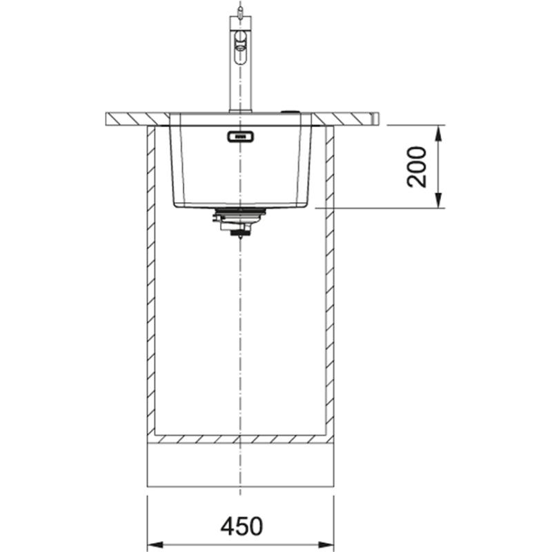 Fregadero de acero inoxidable Franke Mythos MYX 110.34 34x40cm bajo encimera 122.0638.197