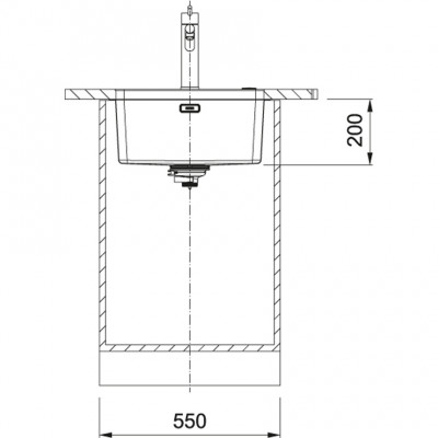 Franke Mythos MYX 110.45 rvs sink 45x40cm undermount 122.0638.198