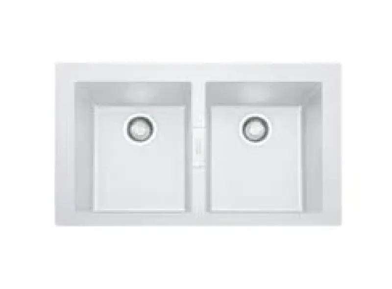 Franke Sirius 2 S2D 620 fregadero doble de plástico blanco de montaje 143.0634.553