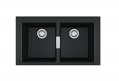 Franke Sirius 2 S2D 620 plastic double sink black built-in 143.0634.552