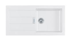 Franke Sirius 2 S2D 611 fregadero de plástico con escurridor blanco sobre construcción 100x50 143.0634.551