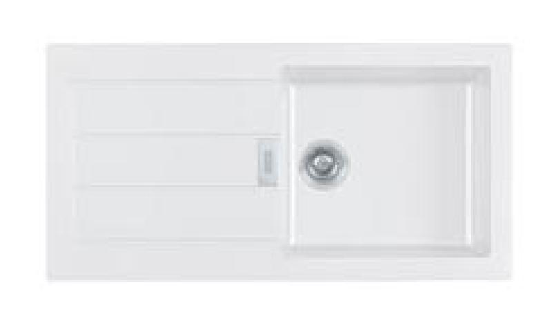 Franke Sirius 2 S2D 611 fregadero de plástico con escurridor blanco sobre construcción 100x50 143.0634.551