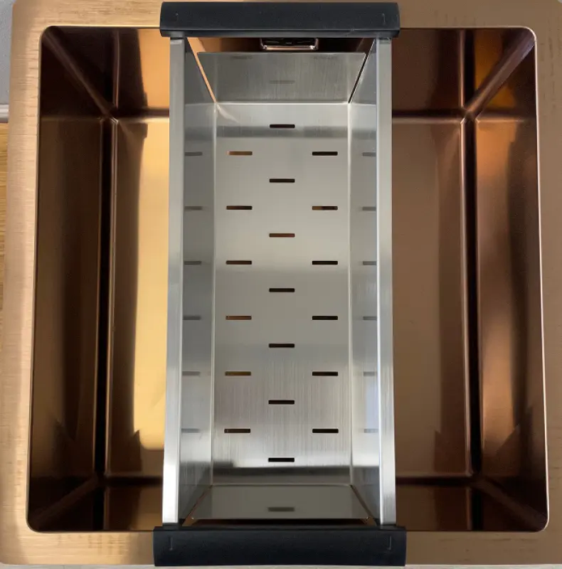 Bandeja recogegotas Ausmann de acero inoxidable satinado 44x18cm para fregadero longitud 40cm 1208953722