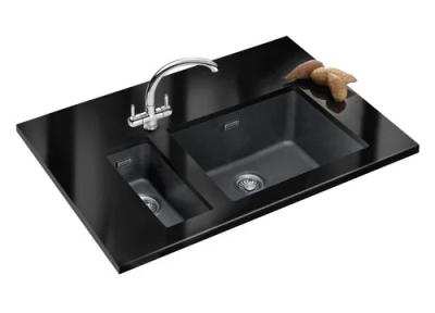 Franke Sirius 2 S2D 610.50 plastic black sink 56x53cm surface-mounted with faucet hole 114.0271.940