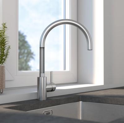 Franke Kitchen tap Eos Neo swivel spout completely stainless steel 115.0590.044