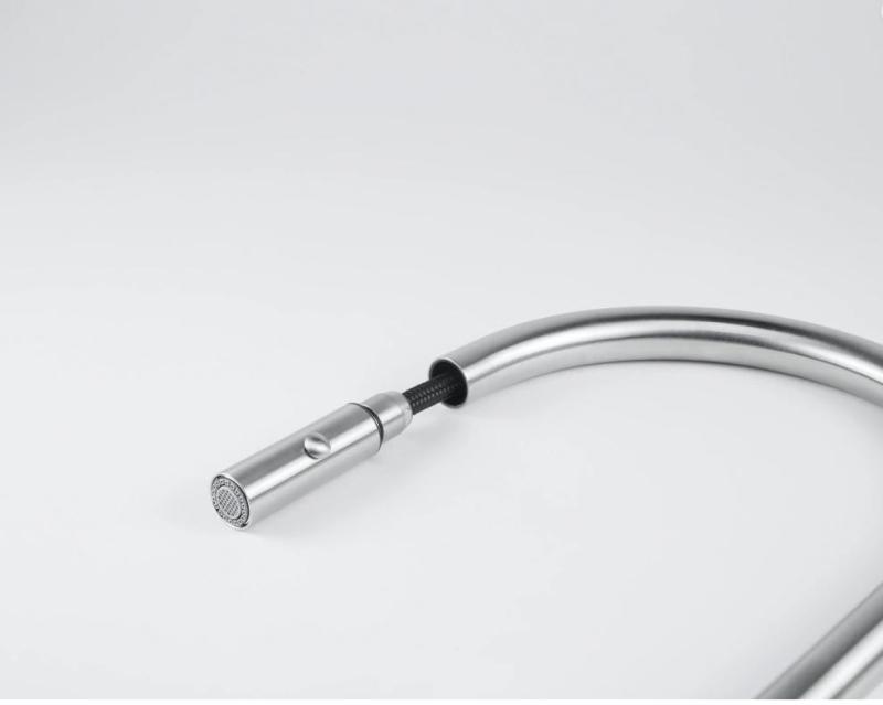 Grifo de cocina Franke Eos Neo con caño extraíble y función spray acero inoxidable 115.0590.045