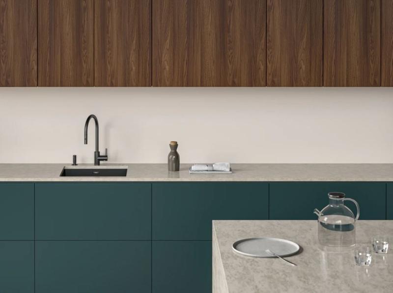 Grifo de cocina Franke Eos Neo con caño extraíble con efecto spray negro satinado 115.0613.671