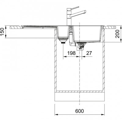 Franke Sirius 2 S2D 651 plastic 1.5 one and a half sink with white drip mount 100x50 143.0634.555