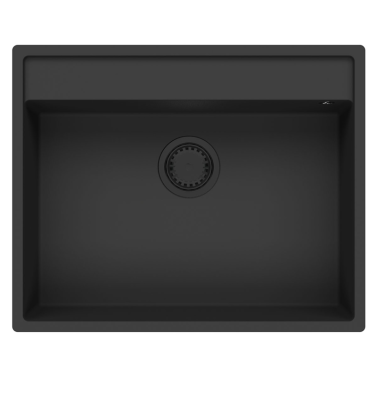 GraniteMy Bremen granite sink 64x52 cm black top mount, undermount and flush mount with faucet hole bench 1208953874
