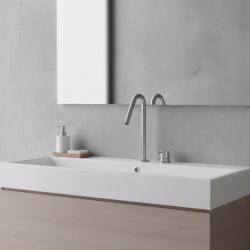 Grifo Waterevolution Flow de 2 orificios para lavabo de acero inoxidable con caño alto V 227mm T1122VIE