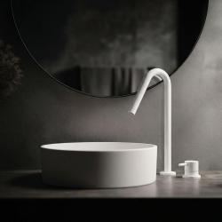 Grifo Waterevolution Flow de 2 orificios para lavabo blanco con caño alto V 227mm T1122VBR