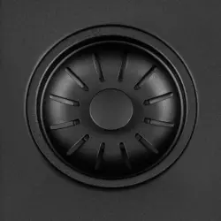 Fregadero de cuarzo negro Lorreine 55BQ-FU 55x40cm bajo encimera y enrasado con tapón de rejilla negro 1208954003