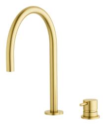 Grifo Waterevolution Flow de 2 orificios para lavabo latón satinado T1121ULE
