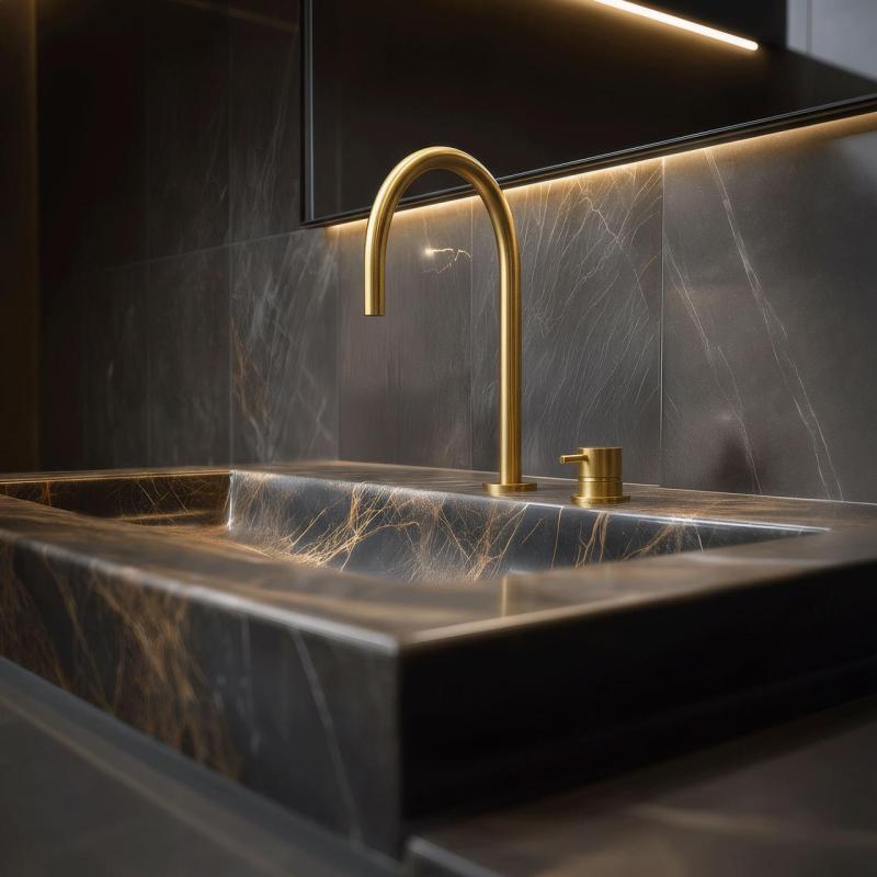 Grifo Waterevolution Flow de 2 orificios para lavabo latón satinado T1121ULE