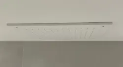 Ducha de techo efecto lluvia SB Rubinetterie blanco mate corian de superficie sólida empotrada cuadrada 40cm 1208954083