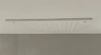 SB Rubinetterie matte white Corian solid surface built-in square rain shower ceiling showerhead 40cm 1208954083