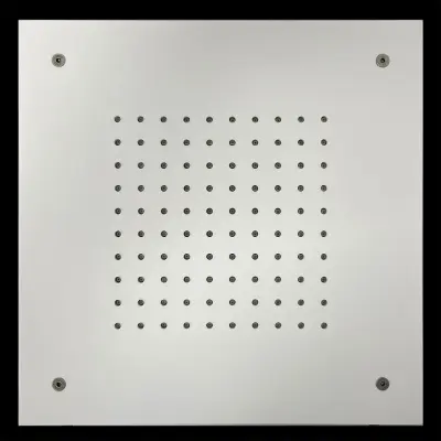 SB Rubinetterie matte white corian solid surface built-in square rain shower ceiling showerhead 50cm 1208954084