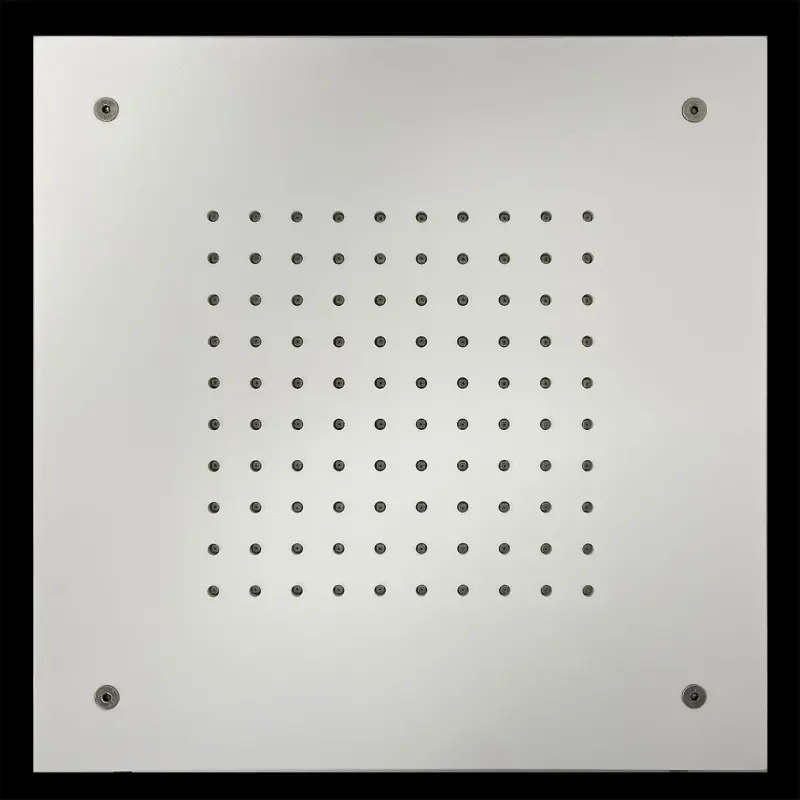 Ducha de techo efecto lluvia SB Rubinetterie blanco mate corian de superficie sólida empotrada cuadrada  50cm 1208954084