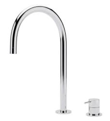 Grifo Waterevolution Flow de 2 orificios para lavabo cromado con caño bajo U 213mm T1122U01