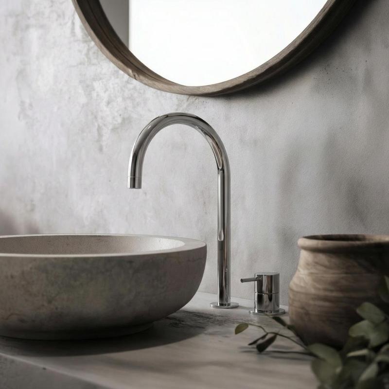 Grifo Waterevolution Flow de 2 orificios para lavabo cromado con caño bajo U 213mm T1122U01