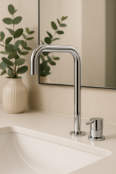 Grifo Waterevolution Flow de 2 orificios y caño alto 222 cromado T122H01