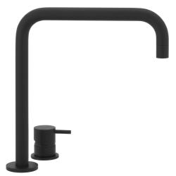 Grifo Waterevolution Flow de 2 orificios y caño alto 222 negro mate T122HPR