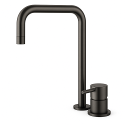 Waterevolution Flow 2-hole sink faucet with high spout 222 PVD Gun Metal T122HGME