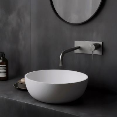 Waterevolution Flow concealed basin faucet with stainless steel trim and 21cm spout T1161BIE-21
